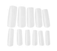 Pongnas Faux Ongles Conseils 500pcs Couverture Complète Super Mince sans Trace Professionnel Extension D'ongle Bricolage Kit de Décoration pour Manucure Nail Art Couleurs Transparentes (clair)