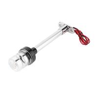 Pongnas Feu de Navigation Marin LED, Lumière de Poupe D'ancre, Lumière de Bateau à 360 Degrés avec Base en Acier Inoxydable 316 pour Signal de Voile DC 5W (10 Pouces)