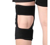 Pongnas Genouillère de Sport Réglable, Protection des Jambes, Manchons de Compression, Soutien Médial et Latéral Efficace pour la Course à Pied et le Cyclisme (support blanc)