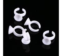 Pongnas Gobelets D'encre de Tatouage Jetables, 100 Bagues Transparentes pour Porte-pigment, avec un Design Ouvert pour les Artistes Professionnels et un Usage domestique. (Sans partition #02)