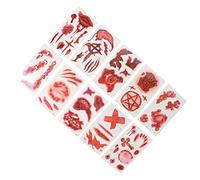 Pongnas Halloween Scar Tatouages Set Horreur Faux Blessure Autocollants Creepy Maquillage pour Cosplay Party (Forfait T)