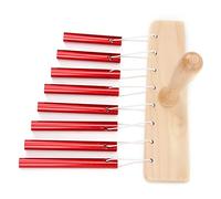 Pongnas Instruments de Percussion à une Rangée de Carillons à 8 Carillons avec Marteau - Jouet éducatif Sûr pour l'apprentissage Précoce de la Musique () (rouge)