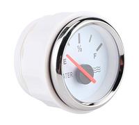 Pongnas Jauge Haute de 2 Pouces avec Cadran et Cadre argenté pour Utilisation Marine, Camion et Camping-car (Cadran blanc couvercle argenté)