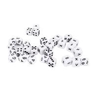 Pongnas Jeu de Dés Pédagogiques Faciles à Lire, 30 Pièces, pour l'apprentissage et Les Jeux des Mathématiques, Lettres en Plastique