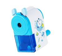 Pongnas Joli Taille-crayon à Manivelle Rotatif Portable pour étudiants, Taille-crayon Efficace et Manuel, Bleu (BLUE)