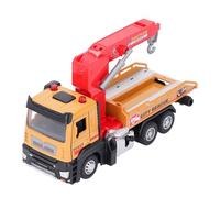 Pongnas Jouet de Dépanneuse de Transport en Alliage 1:32 avec Fonction de Levage, Crochet et Modèle de Véhicule de Voiture, Grue Durable pour Enfants, Jeu Imaginatif (Yellow)