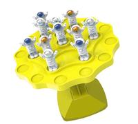 Pongnas Jouet de Puzzle éducatif d'arbre D'équilibre pour Les Enfants, Jeu d'apprentissage Interactif en Matière Plastique (S Jaune 24 Spaceman)