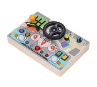 Pongnas Jouet de Volant en Bois pour Les Tout-Petits, Jouet de Voiture pour Enfants, Planche D'activités d'apprentissage Précoce avec 2 Piles AAA pour L'éducation Préscolaire de la