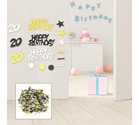 Pongnas Joyeux Anniversaire Confettis, Confettis d'Anniversaire Discat Decorations Supplies 1500pcs Numéros d' Table pour la Fête de Table Décorations (20 ans)
