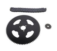 Pongnas Kit de Chaîne et Pignon T8F 74 Pignon Arrière de Dent 14T Sprocket Avant avec Chaîne de 120 Liaisons pour Mini Moto Go Karts