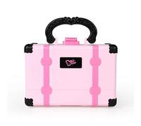 Pongnas Kit de Maquillage pour Filles, Ensemble de Cosmétiques pour Enfants, avec 6 Brillants à Lèvres, 6 Fards à Paupières, 6 Crèmes pour Joues, 3 Vernis à Ongles, étui de Voyage,