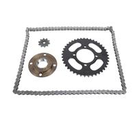 Pongnas Kit de Pignon et Chaîne 420 10T Avant 41T Arrière 76 Maillons D'entraînement Pignon en Alliage D'acier Robuste pour Mini Vélos Go Karts VTT Véhicules Tout-terrain