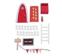 Pongnas Kit de Porte Féerique de Noël pour Maison de Poupée, Ensemble de Modèles Artisanaux en Bois pour Enfants, pour l'éducation et la Décoration Festive