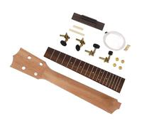 Pongnas Kit de Remplacement de Manche de ukulélé, Boutons de Corde de Cou, Pont de Touche en Palissandre pour ukulélé de 23 Pouces avec Conception Pré-percée et Pré-percée pour Projet