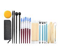 Pongnas Kit d'outils de 25 Pièces pour Sculpter, Modeler et Sculpter - pour Débutants et Experts avec Sac de Rangement