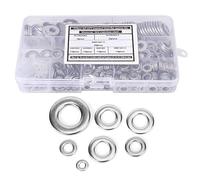 Pongnas Laveuses Métalliques, Laveuses Plates Kit d'assortiment 304 Joint SP en Argent en Acier Inoxydable 720 Pc