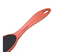 Pongnas Lime de Pédicure Double Face pour les Pieds, Dissolvant de Callosités avec Poignée Profilée pour une Exfoliation Douce et des Pieds Lisses, Couleur Rouge Fer