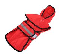 Pongnas Magin de Pluie pour Chiens, Manteau de Chien Arc Argument de ajusté pour à Capuche Poncho Arc Reflectif pour Coulage pour Petits et Chiots Moyens Moyens (S)