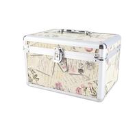 Pongnas Mallette à Cosmétiques de Grande capacité, Boîte de Rangement pour Outils D'extension de Cils, Cadre en Alliage D'aluminium Robuste, Conception à Double Couche, Poignée Stable,