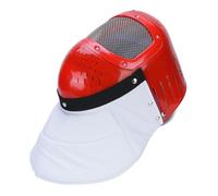 Pongnas Masque D'escrime pour Enfants, Casque D'escrime pour Sabre D'épée en Aluminium avec Doublure Amovible en Tissu Anti-Coups de Maille 350N (Rouge)