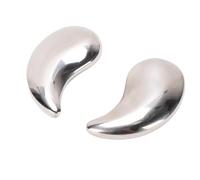 Pongnas Masque pour les Yeux en Acier Inoxydable 304, Coussinets pour les Yeux Incassables en Forme de Lune pour Compresse Chaude et Froide avec Gel Rafraîchissant, Sac de Glace