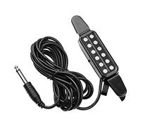 Pongnas Micro pour Guitare Acoustique, Micro Professionnel à Clipser élimine le Bruit avec un Ton Clair, avec Câble de 2,9 M et Connecteur 1/4", pour Guitare Acoustique à Cordes en Acier