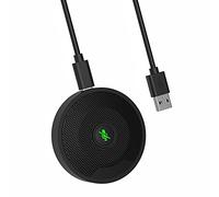 Pongnas Microphone de Conférence USB, Prise Omnidirectionnelle à 360 Degrés avec Câble USB A vers Type C Détachable, pour Vidéoconférence de Réunion en Ligne