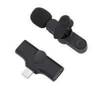 Pongnas Microphone Lavalier 2,4 GHz avec Réduction du Bruit - Plug-and-Play pour l'enregistrement Vidéo, Le Streaming en Direct et Le Vlogging - Batterie 8-10H, en Temps Réel, Fonction Ducking, 20 M