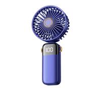 Pongnas Mini Ventilateur Portable Portable Manche de Refroidissement électrique Ventilateur de Bureau de Bureau de de avec un Moteur Turbine 12000 Tr/Min (BLUE)