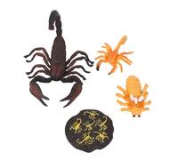 Pongnas Modèle de Cycle de Croissance du Scorpion, 4 Pièces, Ornement de Croissance du Scorpion, Jouets d'animaux de Simulation pour Enfants avec Matériau PVC Sûr