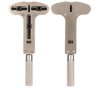 Pongnas Outil de Réparation de Dissolvant de Couvercle d'ouvreur de Boîtier Arrière de Montre à Trois Mâchoires en Métal avec des Accessoires de Pince pour Le Remplacement de la Batterie