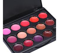 Pongnas Palette de Brillants à Lèvres 15 Couleurs, Ensemble de Brillants à Lèvres Liquides, 15 Nuances, Longue Durée, Couleurs Vives, Ingrédients de qualité Alimentaire, Taille