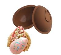 Pongnas Pâques au Chocolat et au Chocolat Silicone DIY Pâques Surprise Mousse de Boulangerie Mousse Chocolate Hot Chocola Cacobs Gâteau pour les Desserts de Vacances (BROWN)