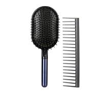 Pongnas Peigne à Coussin d'air, Ensemble de Dents Larges, Massage du Cuir Chevelu, Brosse à Cheveux Antistatique, Peigne Lisse pour Cheveux Raides et Bouclés, Rose Rouge Bleu Or Gris (Blue)