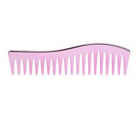 Pongnas Peigne à Dents Larges, Peigne Démêlant Poignée pour Hommes et Femmes, avec Résistance aux Hautes Températures et Glissement Doux, à Shampoing de Salon en Plastique 18x5 (mauve rose)