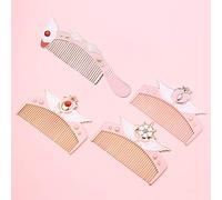 Pongnas Peigne de Coiffure de Dessin animé Mignon, Brosses à Cheveux Portables avec Sac en Métal, Taille 11.8x4.8cm (245)