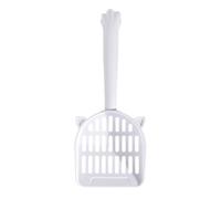 Pongnas Pelle à Litière pour Chat avec Poignée Antidérapante, Lève-crottes Efficace pour Un Nettoyage Facile de la Litière et Un Crochet de Rangement Peu Encombrant