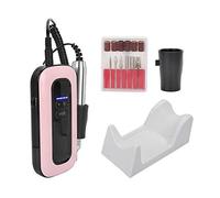 Pongnas Perceuse à Ongles électrique Professionnelle 35 000 Tr/min, 6 Têtes de Meulage avec Affichage Numérique et Longue Durée de Vie de la Batterie, Rotation Réglable pour la Ma (Prise UE 110 ~