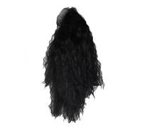Pongnas Perruque Bou Crépue de 24 Pouces, Perruque Frontale Bou Brésilienne Pleine densité 150 Perte avec Filet à Boutons Noir, pour Femmes Noires (BLACK)