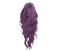 Pongnas Perruque Dame Violette Longue à la Mode 66cm, Conception Ajustable et Imitant le Cuir Chevelu, Fibres Synthétiques Haute Température, Fêtes, Halloween, Vie Quotidienne, Très