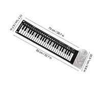 Pongnas Piano Clavier Portable, Piano Piano Pliable Piano pour Clavier avec Haut-parleurs Intégrés et Prise de Sortie de 3,5 Mm 49 Touches de Clavier électronique Rolling Up Piano pour (Silver)