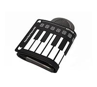 Pongnas Piano Clavier Portable, Piano Piano Pliable Piano pour Clavier avec Haut-parleurs Intégrés et Prise de Sortie de 3,5 Mm 49 Touches de Clavier électronique Rolling Up Piano pour (Black)