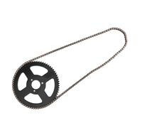 Pongnas Pignon de Chaîne 25H 144 Maillons, Remplacement Universel en Alliage D'acier avec Installation Facile, pour Tricycle électrique, Mini Moto, Vélo de Poche, VTT, Quad