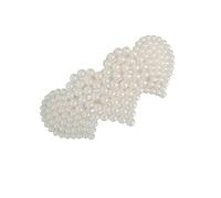 Pongnas Pinces à Fausses Perles, Barrettes à Cheveux élégantes avec un Design Doux et Lisse pour Filles et Femmes, Accessoires pour Cheveux en Fausses Perles (nouvel amour)