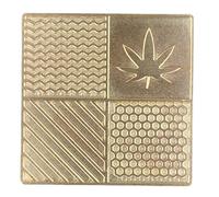 Pongnas Plaque de Tampon à Glace en Cuivre - Plateau de Conception de Glace DIY de qualité Supérieure pour Whisky et Cocktails - Imprimante à Personnalisée à Pression Rapide, Accessoire de Barman,