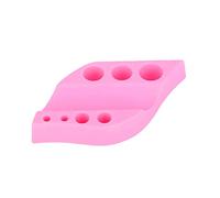 Pongnas Porte-Stylo, Support de Tasse D'encre en Silicone Multifonctionnel, avec Conception Creuse pour Machine à Aiguille, Stylo Manuel, Coton-tige (PINK)