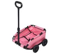 Pongnas Poussette pour Animaux de Compagnie - Chariot Pliable à 4 Roues avec Entrée en Forme de V, Cabine Oxford et Pliage à une Main pour Chiens et Chats jusqu'à 35 Lb, Idéal pour les Voyages, le