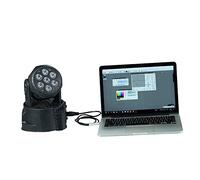 Pongnas Processeur D'adaptateur D'interface USB DMX activé pour Le Contrôleur D'éclairage de Scène PC Applicable Scène KTV en Gris Noir