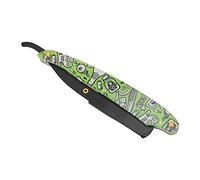 Pongnas Rasoir de Barbier à Bord Droit, Couteau de Rasage Rétro en Acier Inoxydable avec Manche en Acrylique pour épilation du Visage et Toilettage pour Hommes