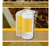 Pongnas Reine Bee Marker, Queen Bee Peeper Keeper The Keeper Plastic Reine Marking Catcher en Peluche Beekeeper Toole